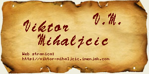 Viktor Mihaljčić vizit kartica